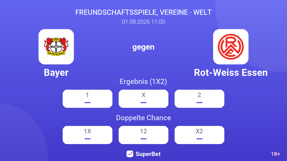 Bayer gegen Rot-Weiss Essen — Quoten