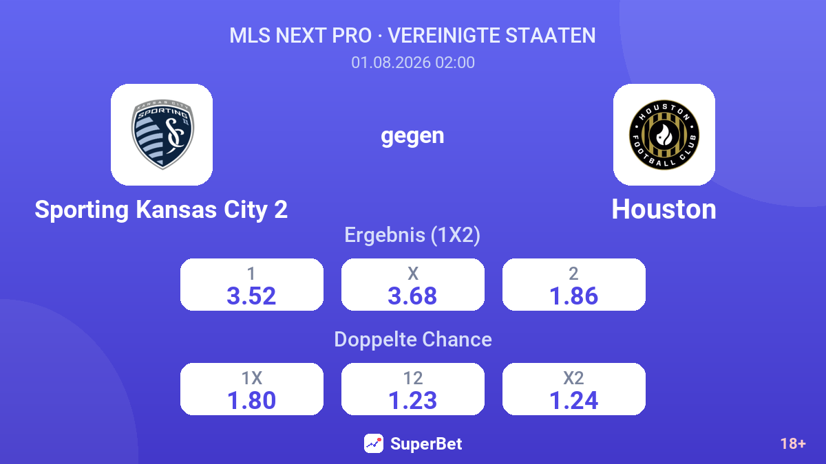 Sporting Kansas City 2 gegen Houston — Quoten