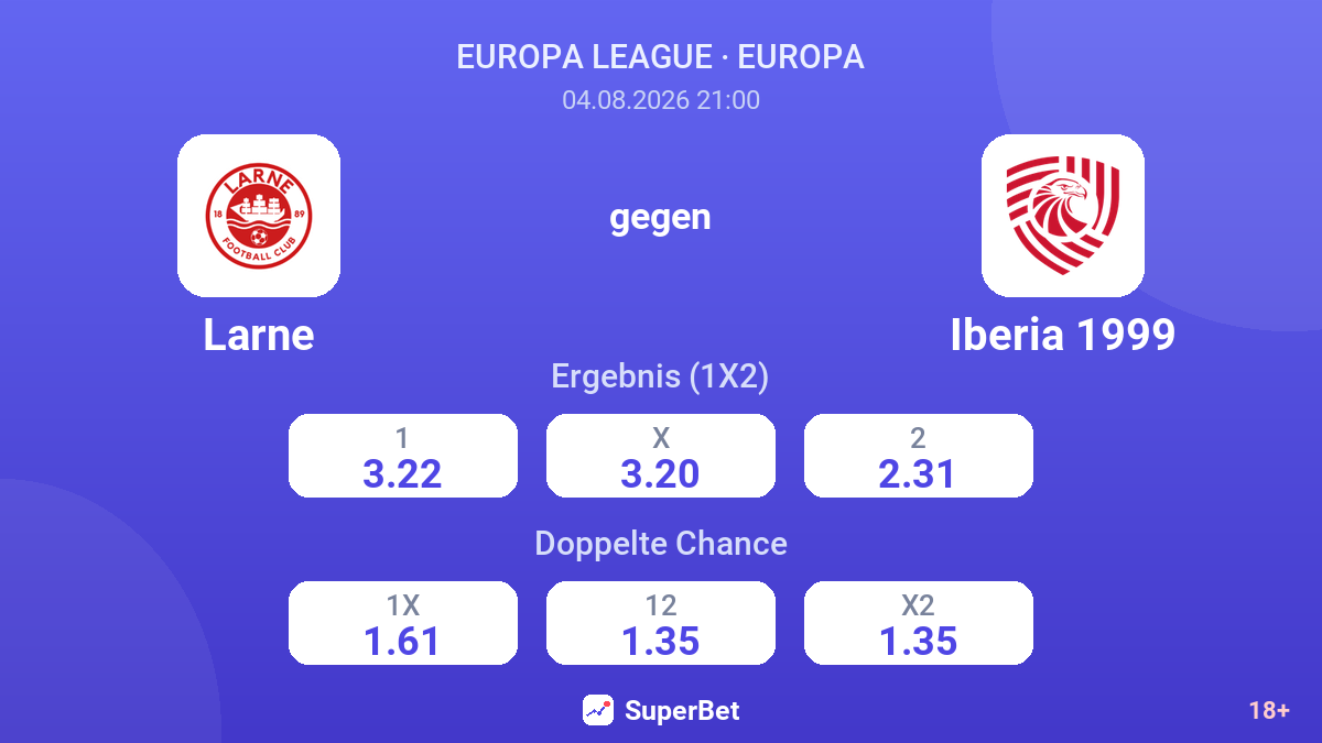 Larne gegen Iberia 1999 — Quoten