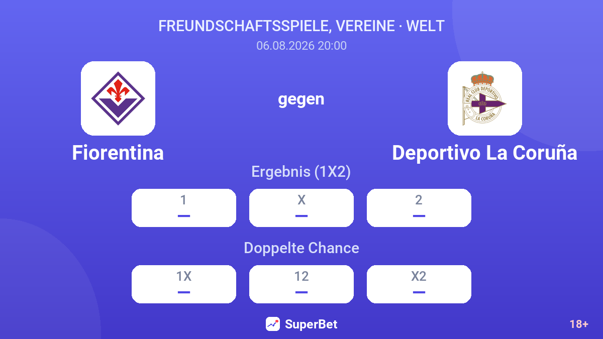 Fiorentina gegen Deportivo La Coruña — Quoten