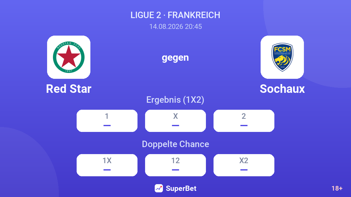 Red Star – Sochaux — Quoten