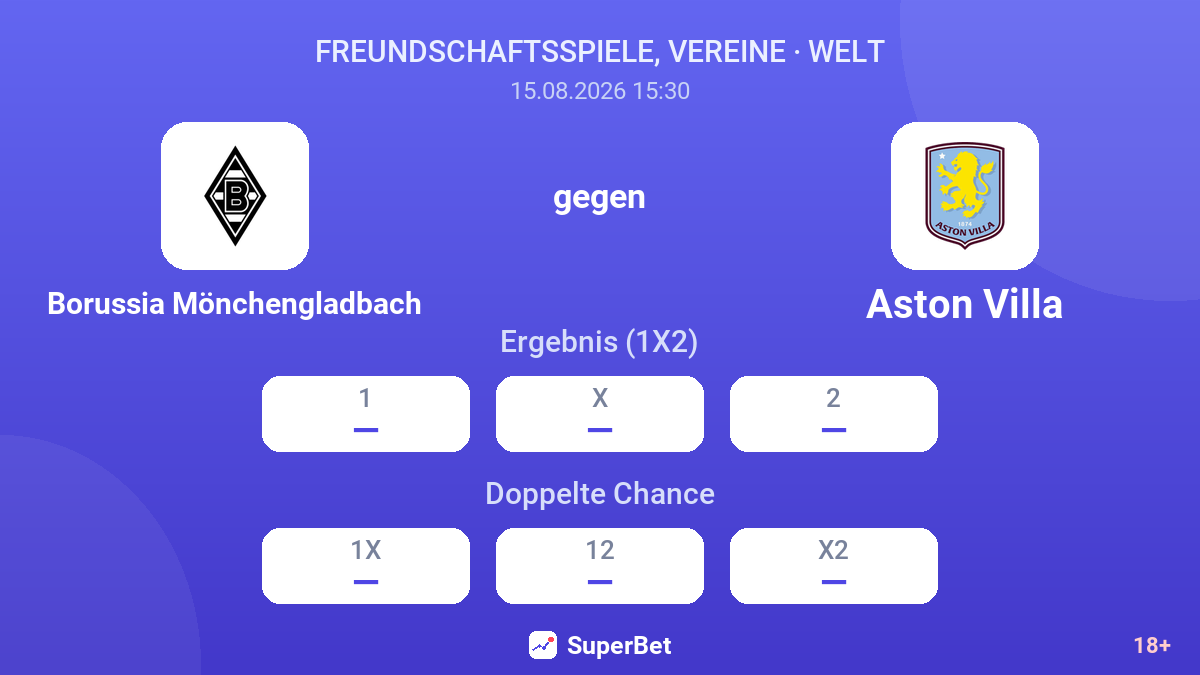 Borussia Mönchengladbach – Aston Villa — Quoten