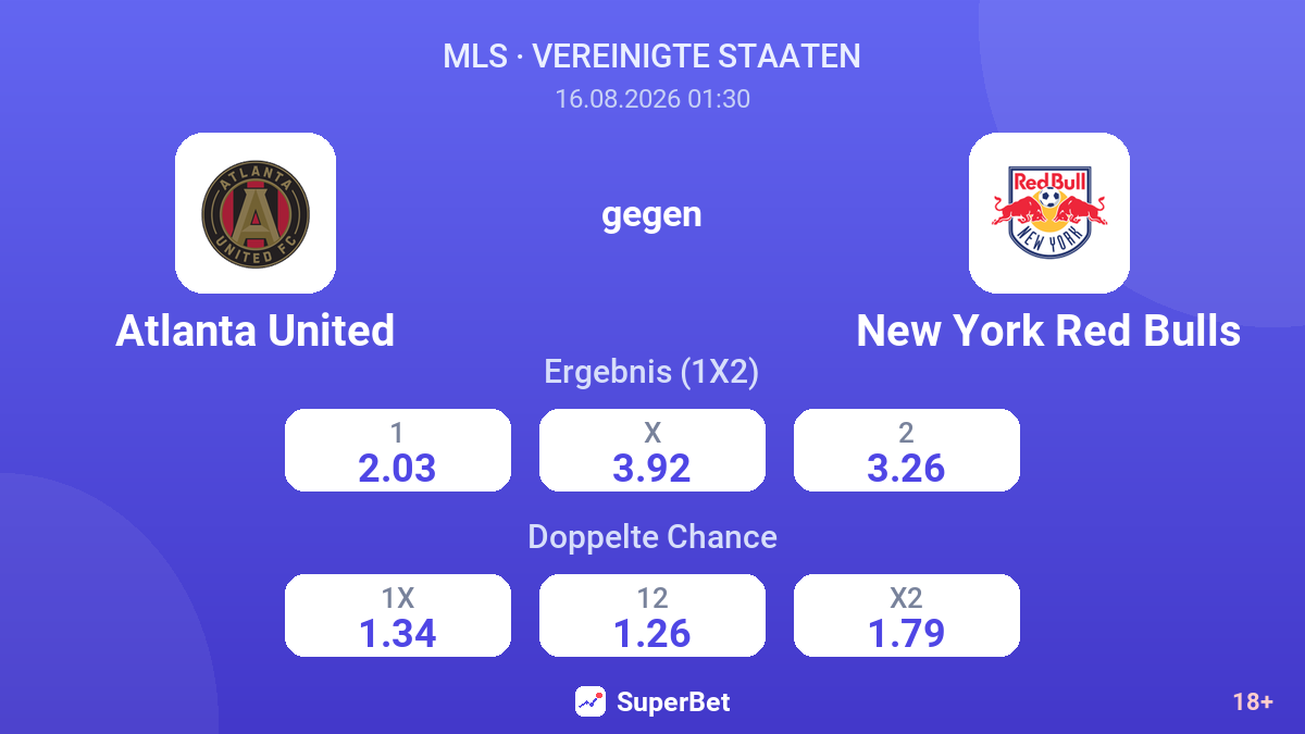 Atlanta United – New York Red Bulls — Quoten