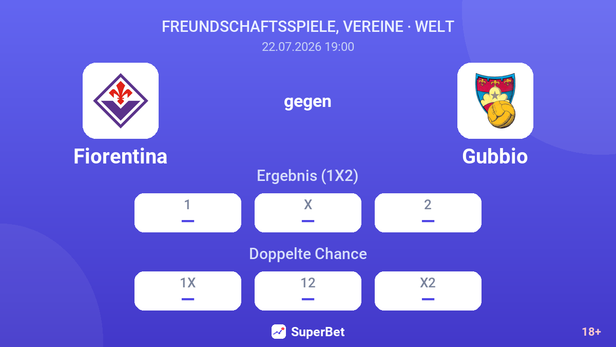 Fiorentina gegen Gubbio — Quoten