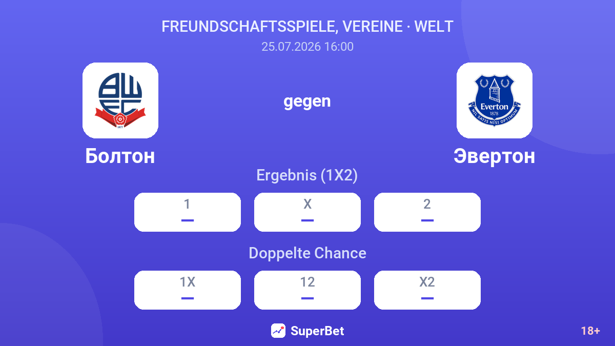 Bolton gegen Everton — Quoten