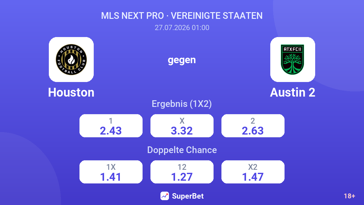 Houston gegen Austin 2 — Quoten