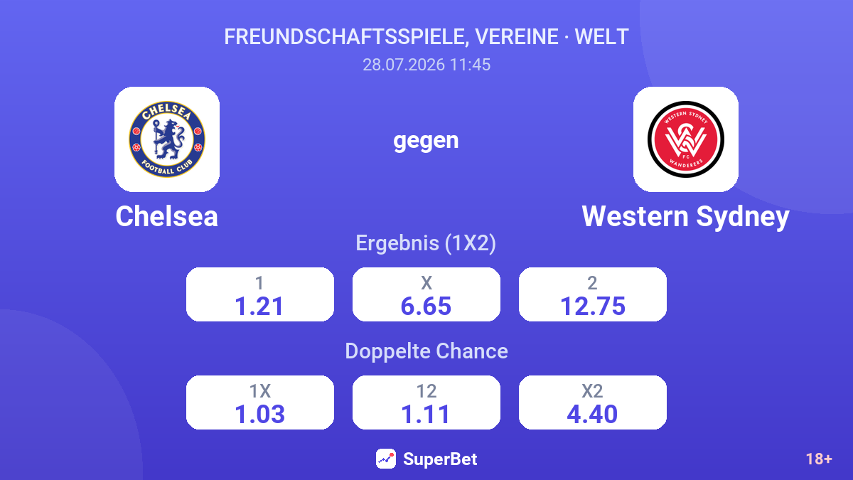 Chelsea gegen Western Sydney — Quoten