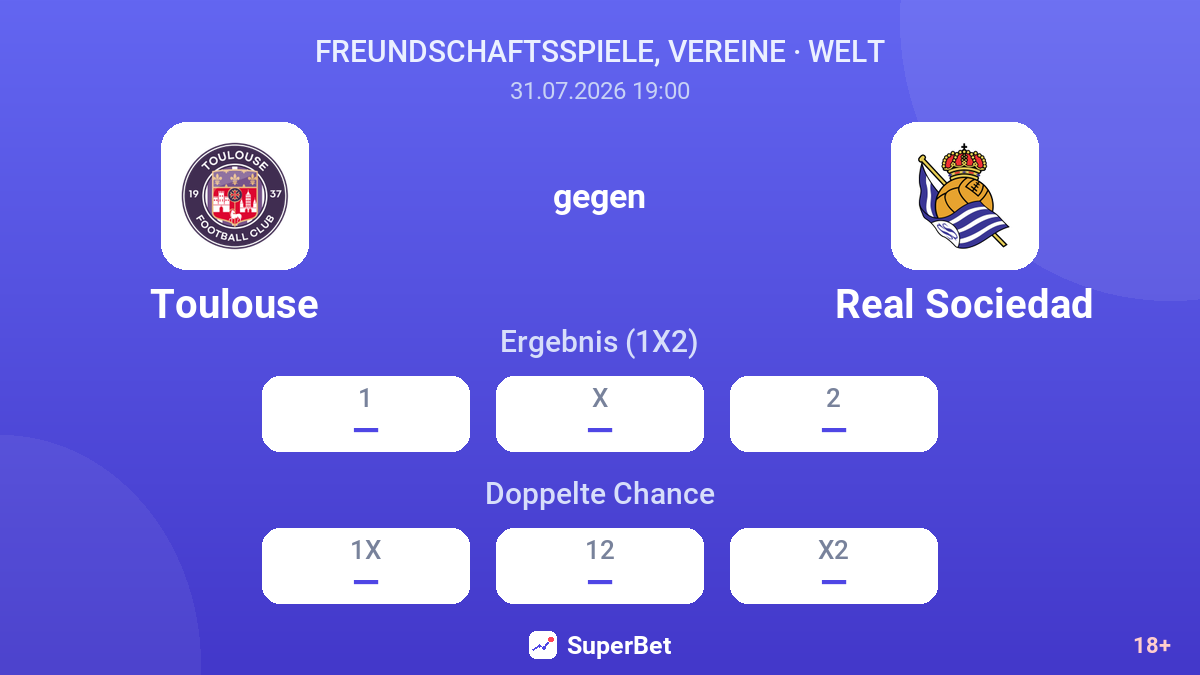 Toulouse gegen Real Sociedad — Quoten